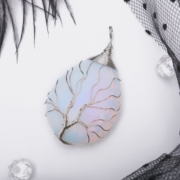 Подвеска дерево жизни "Лунный камень"