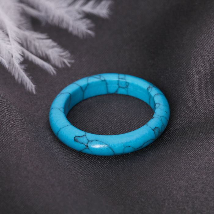Кольцо гладкое "Бирюза" 6 мм