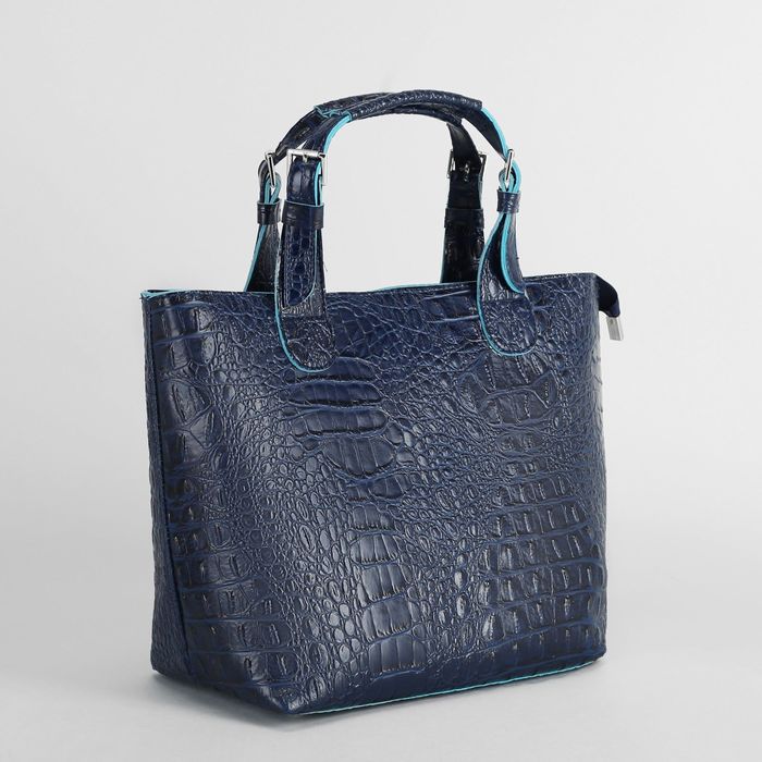 Сумка женская на молнии, 1 отдел, наружный карман, цвет синий