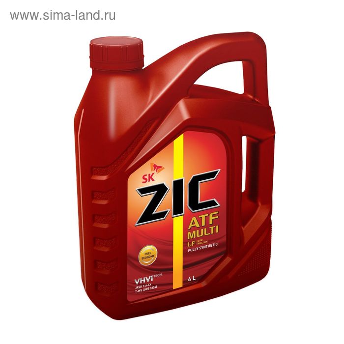 Масло трансмиссионное ZIC ATF Multi LF, 4 л цена и фото