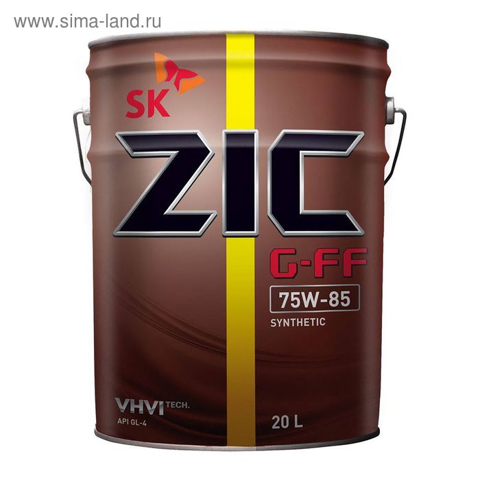 Масло трансмиссионное ZIC 75W-85 G-FF GL-4, 20 л масло трансмиссионное pemco 501 75w 80 gl 4 синтетическое 20 л