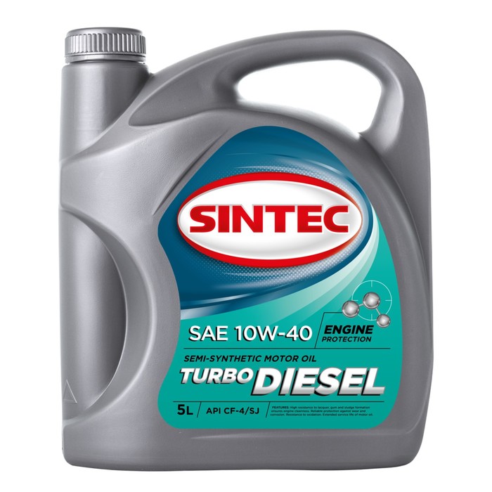 Моторное масло Sintoil 10W-40 Turbo Diesel API CF-4/CF/SJ 5л масло моторное sintoil sintec 15w 40 diesel cf 4 sj дизель 20 л