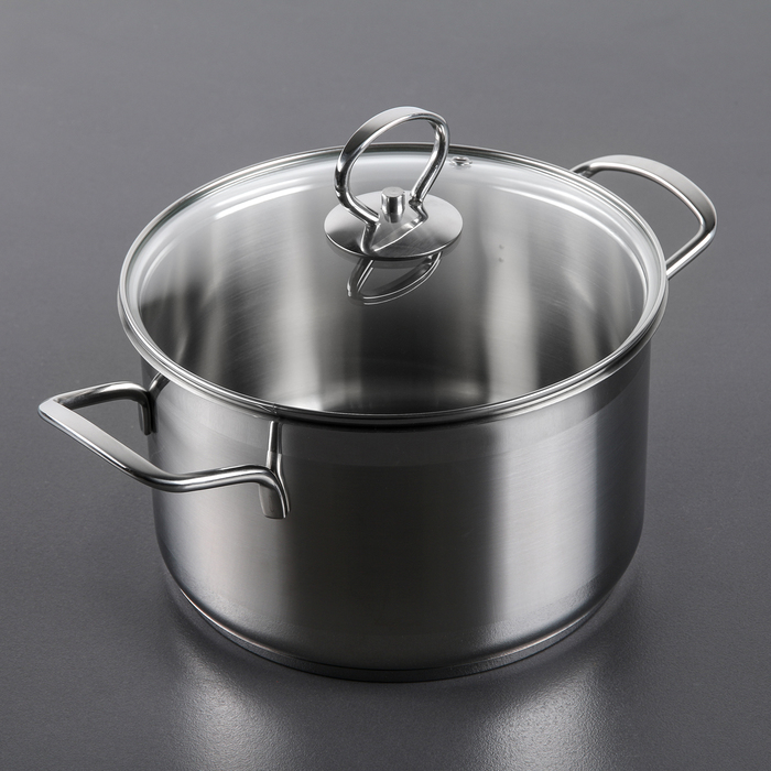 Кастрюля 3 л "Лотос Классика", стеклянная крышка