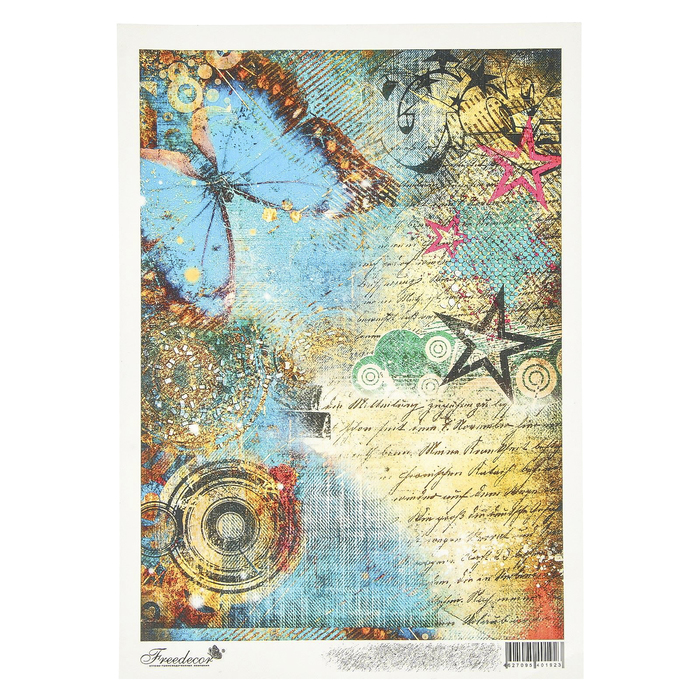 Пленка  Freedecor декупажная "Безумная ночь" формат А4  для темн.поверхностей