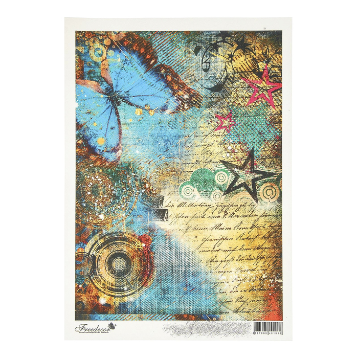 Пленка  Freedecor декупажная "Безумная ночь" формат А4  для светл.поверхностей