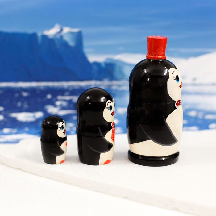 Матрешка 3 кукольная "Пингвин" 11см