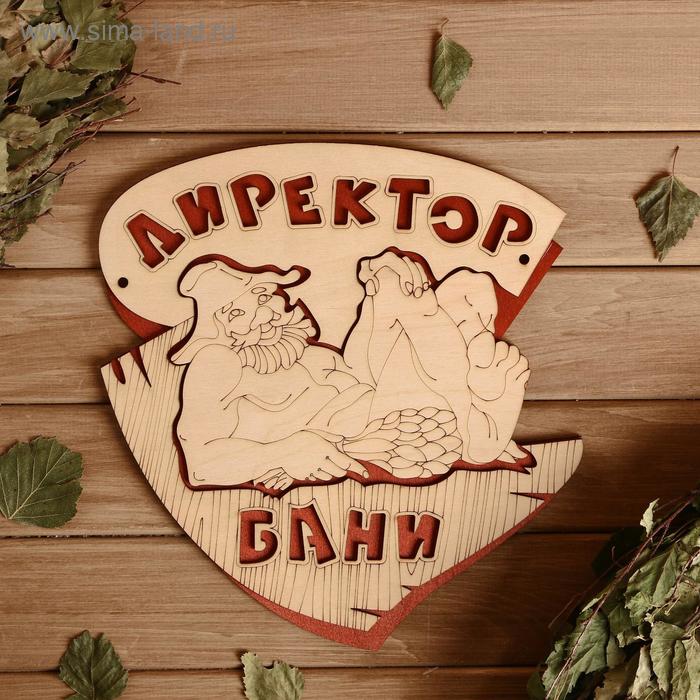 

Табличка 2-слойная "Директор бани", 25х27см