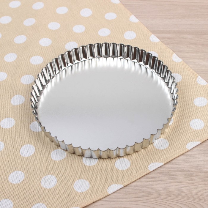 Набор форм для выпечки "Круг рифленый", 3 шт, d=20,22,23 см