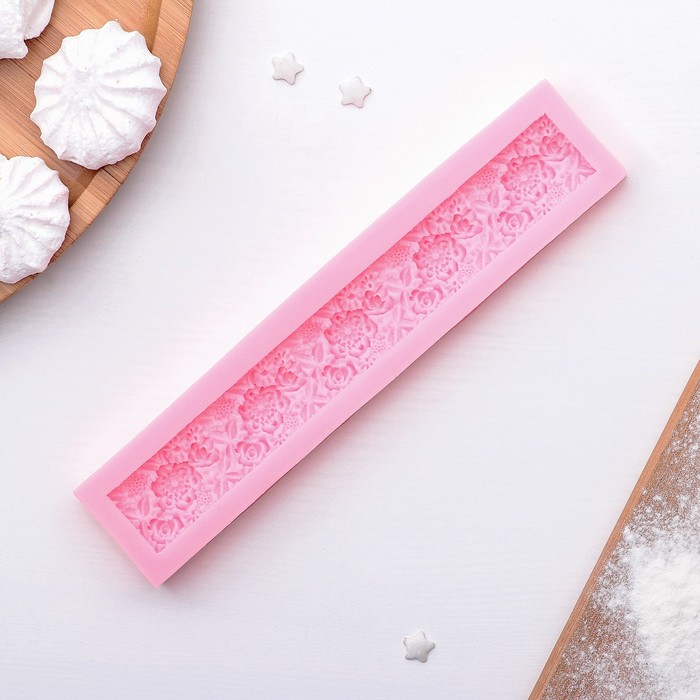 Молд 18х3,5х1,2 см "Цветочная оградка"