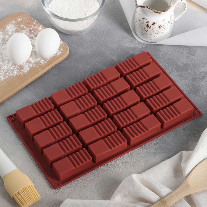 Форма для выпечки "Модерн", 20 ячеек, цвета МИКС