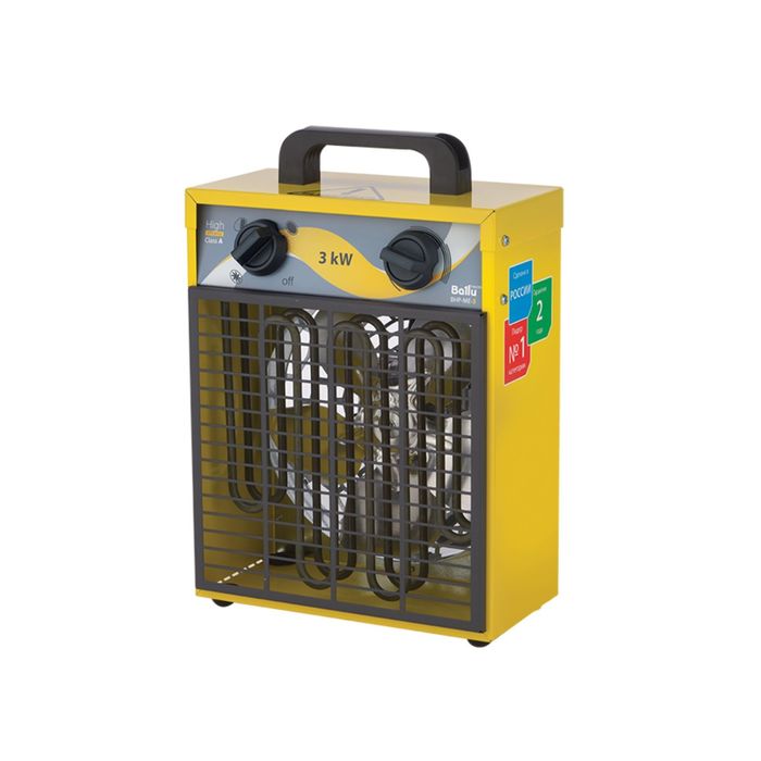 Тепловая пушка BALLU BHP-ME-3, электрическая, 0.03/1.5/3 кВт, 300 м3/час, 35 м2