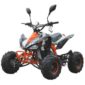 Квадроцикл бензиновый MOTAX ATV T-Rex LUX 125 cc, бело-оранжевый Ош