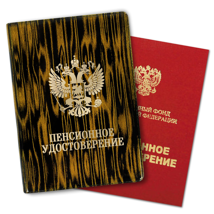Обложка на пенсионное удостоверение "Герб России", 11,5 х 16,5 см