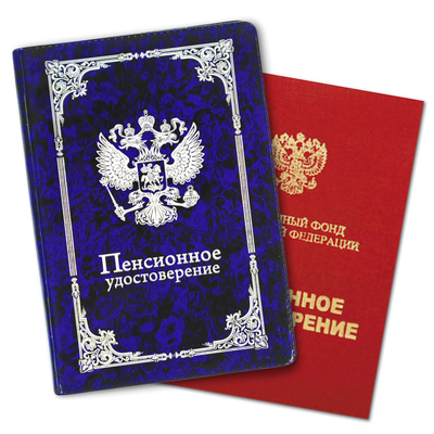 Обложка на пенсионное удостоверение "Герб России", 11,5 х 16,5 см
