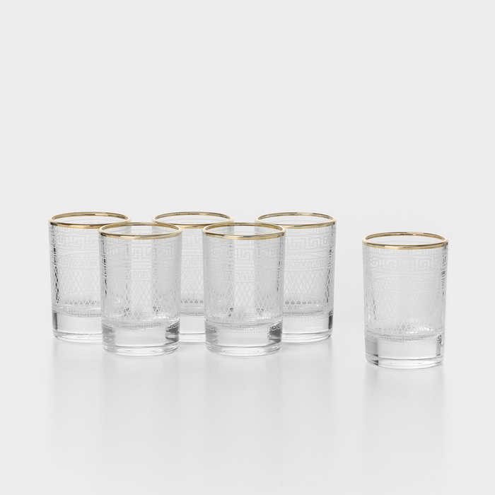 Набор стопок 50 мл "Лель. Греческая сетка", 6 шт, отводка золотом
