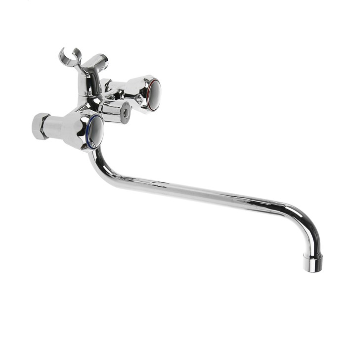 Смеситель для ванны "Исток" КУПОЛ KU-62C-300, с длинным изливом и аксессуарами