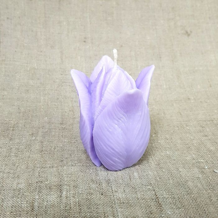 Свеча "Тюльпан" 10,5*7,5 сиреневый