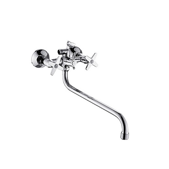 Смеситель для ванны "Эверест" В22-069, с маховиками, силумин