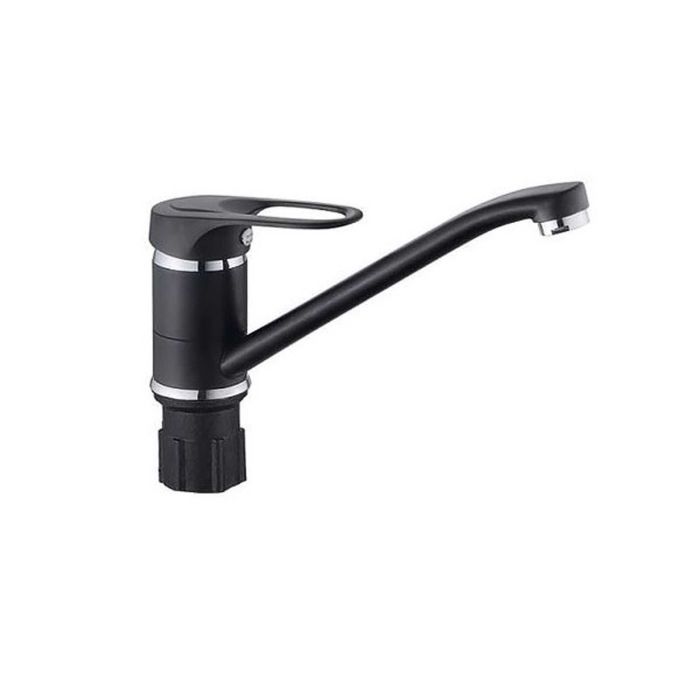 Смеситель для кухни Эверест В49-0256, силумин, цвет чёрный
