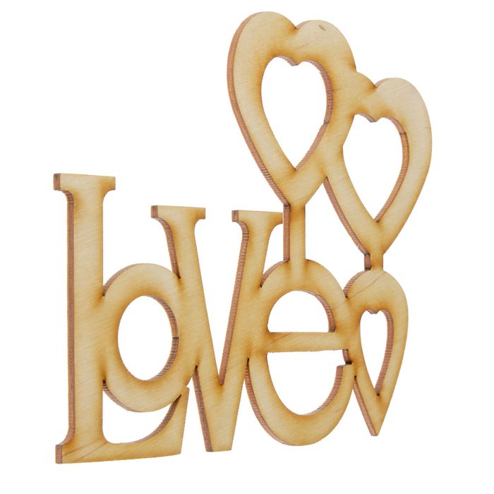 Фоторамка из фанеры "Love с сердечками" (0032)