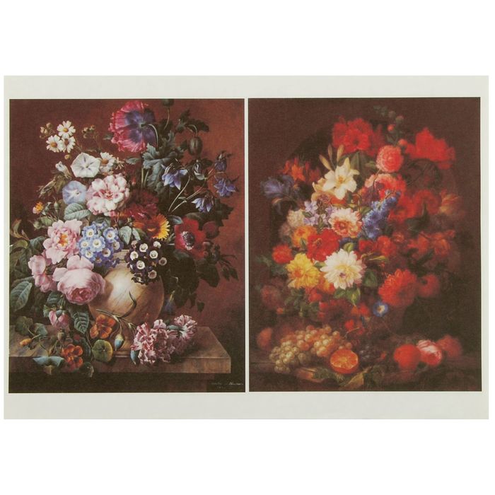 Декупажная карта "Старинный букет" 54 г/м2 формат А4