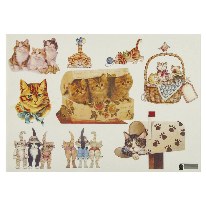 Декупажная карта "Котята" 54 г/м2 формат А4