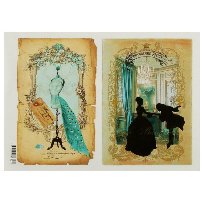 Декупажная карта "Манекен-Ателье" 54 г/м2 формат А4