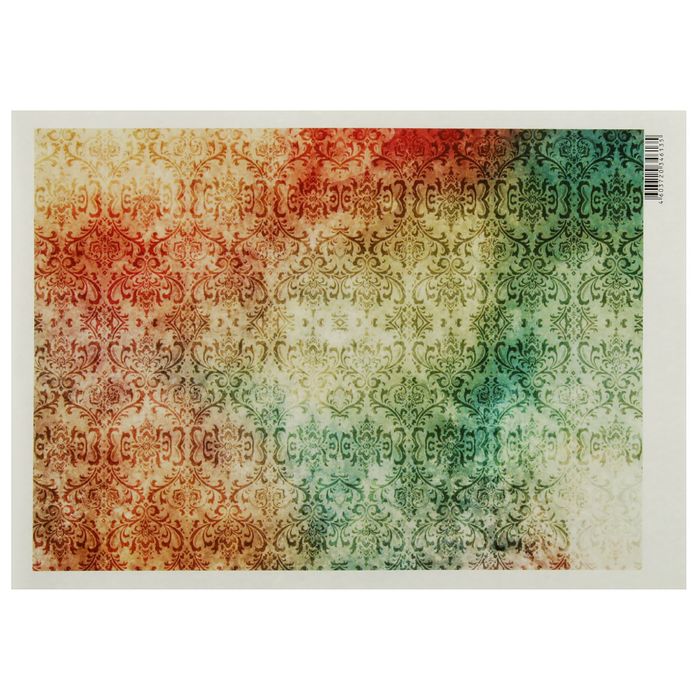 Декупажная карта "Дамаск разноцвет" 54 г/м2 формат А4 (0246)