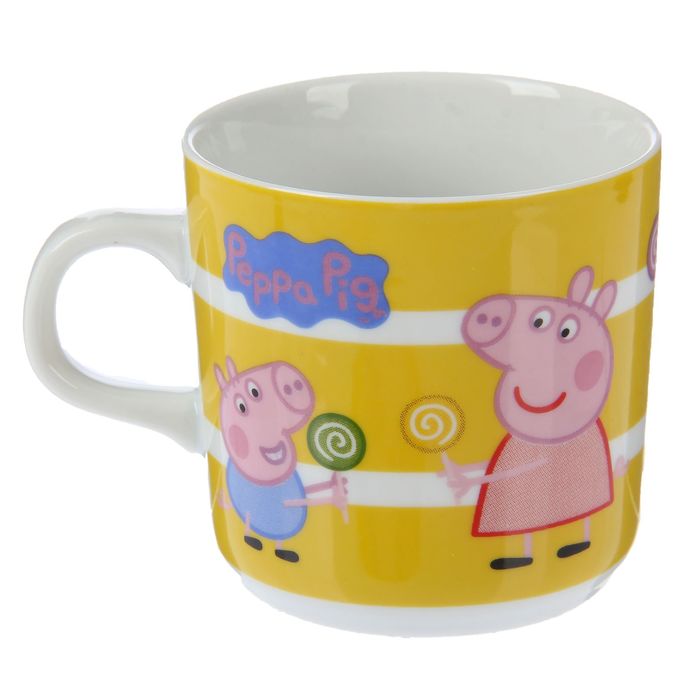 Набор для завтрака "Свинка Пеппа. Леденец" 3 предмета: кружка 230 мл, тарелка d=19 см, салатник 360 мл