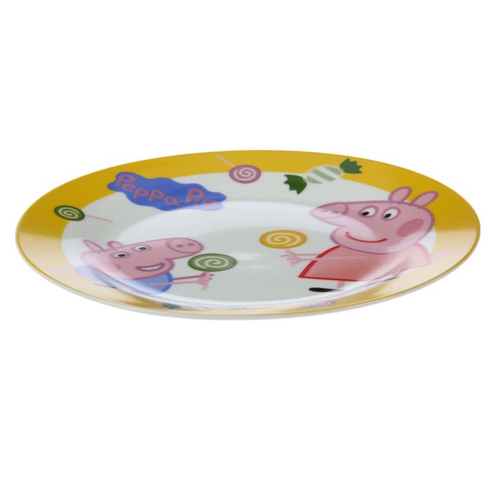 Набор для завтрака "Свинка Пеппа. Леденец" 3 предмета: кружка 230 мл, тарелка d=19 см, салатник 360 мл