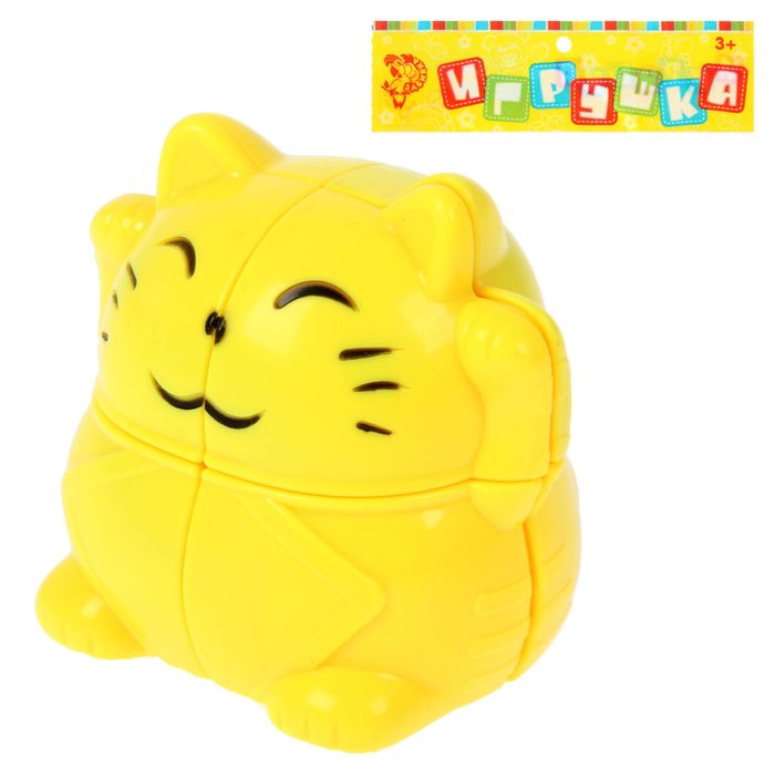 Игрушка развивающая головоломка "Котик", с вращающимися элементами