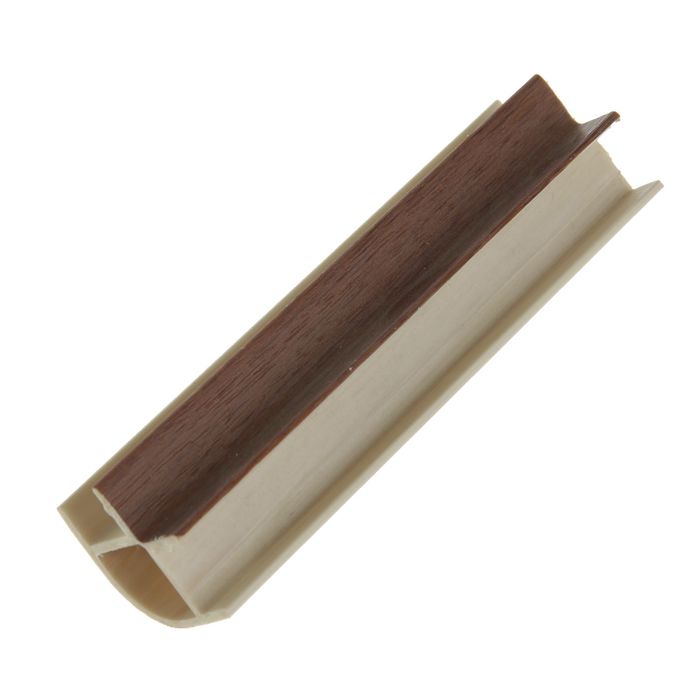 Профиль соединительный для цоколя, 90˚, H=100 мм, внутренний ламинированный, цвет светлый орех