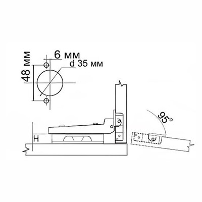 Петли мебельные вкладные с доводчиком blum