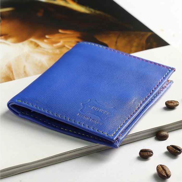 Кошелёк женский, 2 отдела, для карт, для монет, синий электрик