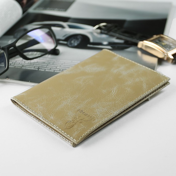 Обложка для автодокументов, 5 карманов для карт, пулап, пломбир