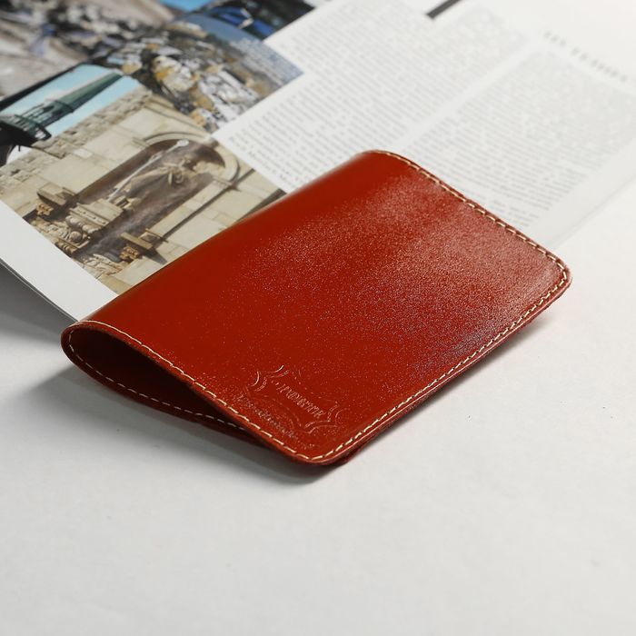 Обложка для паспорта, анилин красный