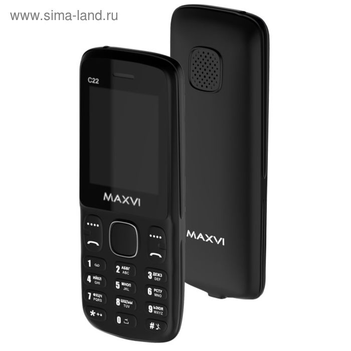 Сотовый телефон Maxvi C22 Black сотовый телефон maxvi b5ds black