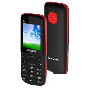 

Сотовый телефон Maxvi C22, 1.77", 2 sim, 32Мб, microSD, 600 мАч, черно-красный