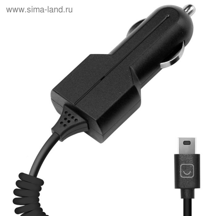 Авто З/У Prime Line (2203) mini USB 1000 mA, черный  витой кабель