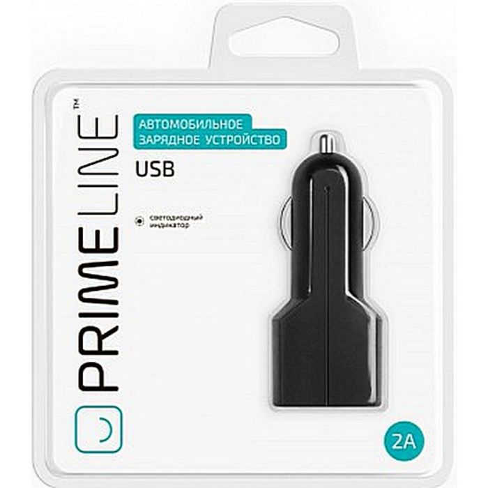 Авто З/У Prime Line (2210) USB 2100 mA, черный