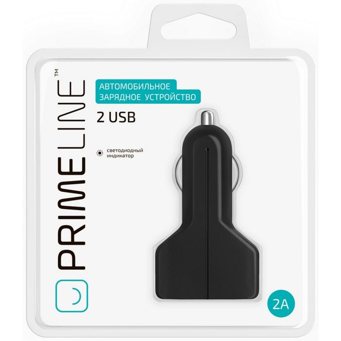 Авто З/У Prime Line (2211) 2 USB 2100 mA, черный