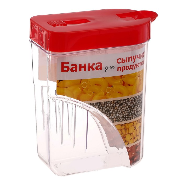 Банка для сыпучих продуктов 1 л, цвет МИКС