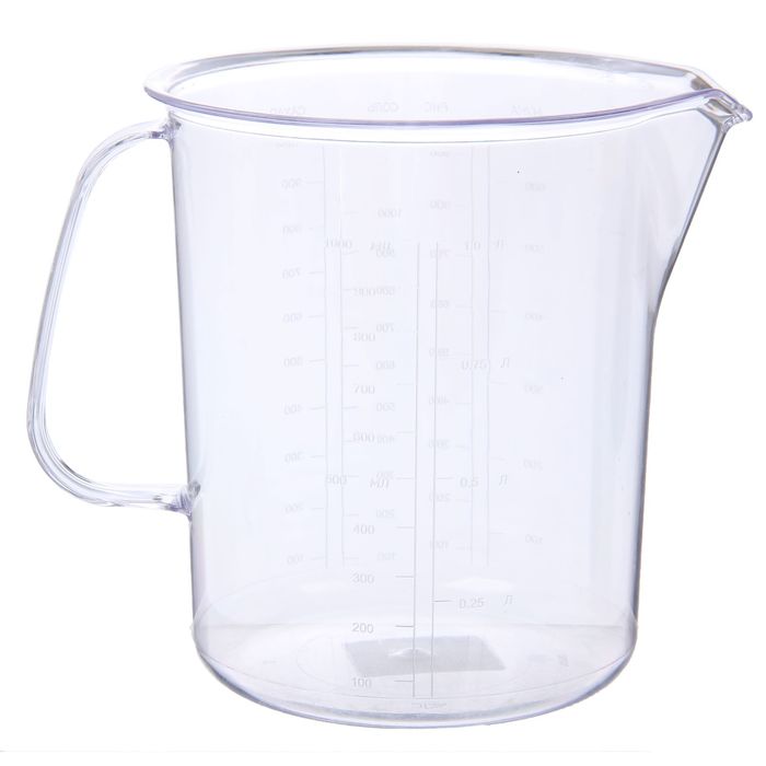 Кружка мерная 1 л, прозрачная