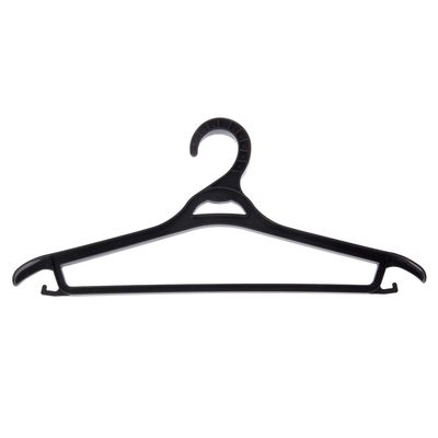 Вешалка-плечики для верхней одежды, размер 48-50, цвет чёрный - Фото 1