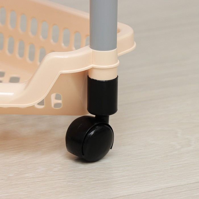 Этажерка угловая, 4-х секционная, на колесах, цвет МИКС