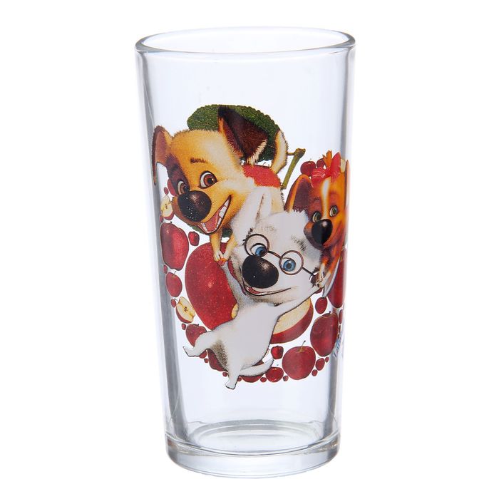 Стакан 230 мл "Озорная семейка встречаем лето. Красное яблоко"