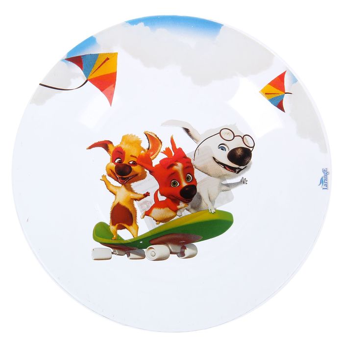 Тарелка 19 см "Озорная семейка на скейте"