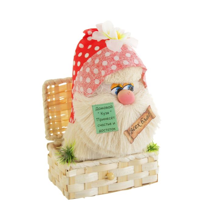 Сувенир - шкатулка "Домовой - Всех благ" микс
