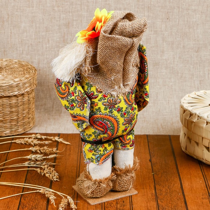 Сувенир "Домовой с деньгами в рубашке" микс