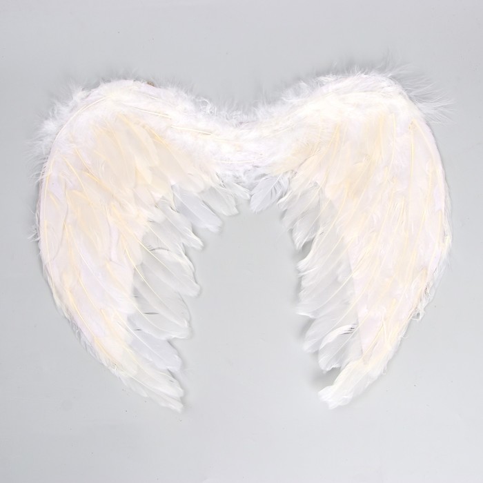 Крылья ангела, 40×35 см, на резинке, цвет белый крылья ангела на резинке 65 40 см красные